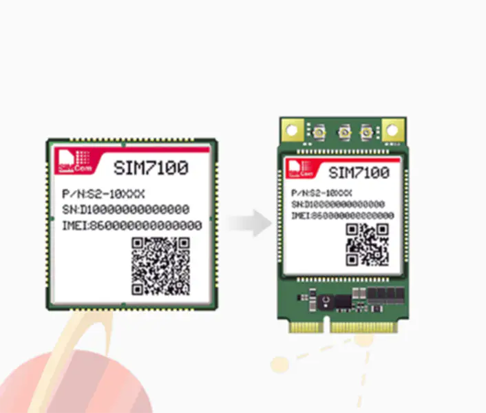 SIMCOM Modulo wireless 4G LTE multibanda LTE /WCDMA/GNSS per applicazioni M2M IoT SIM7100 SIM7100A SIM7100E SIM7100C