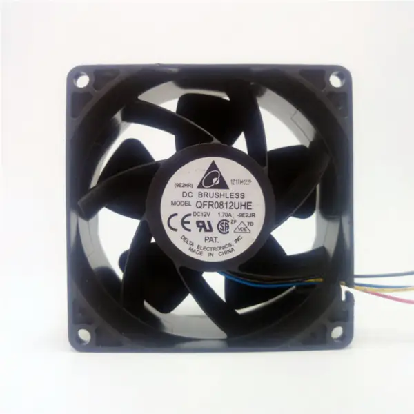 Ventola originale Delta QFR0812UHE 8CM 12V 1,70A a quattro fili per server