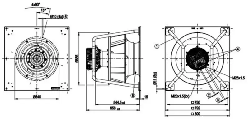 Ventilatore Ebmpapst K3G560-PC04-01