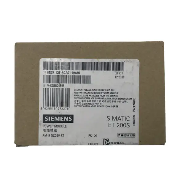 Siemens PLC SIMATIC DP PM-E Modulo di potenza 6ES7138-4CA01-0AA0 per ET 200S