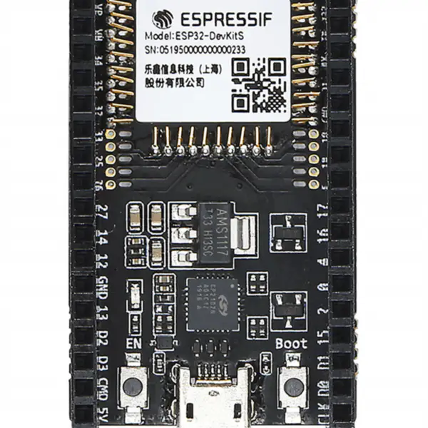 ESP32-DevKitS(-R) è una combinazione di due nomi di schede: ESP32-DevKitS e ESP32-DevKitS-R. Con un modulo montato, ESP32-DevKitS