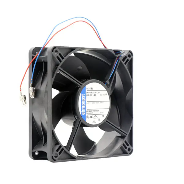 dimensioni 119 x 119 x 38 mm 24 V DC portata d'aria 184 m3/h 3300 giri/min 4414M ebmpapst ventola di raffreddamento