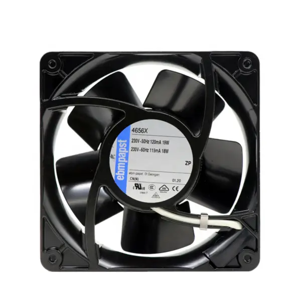 dimensioni 119 x 119 x 38 mm 230 V AC flusso d'aria 160m3 / h 2650 giri/min 4656X ebm papst ventola di raffreddamento
