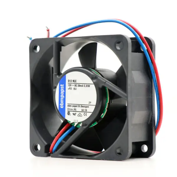 Dimensioni 60 x 60 x 25 mm 12 V DC Portata d'aria 21m3/ h 2500 giri/min 612NLE Ventilatore di raffreddamento Ebmpapst