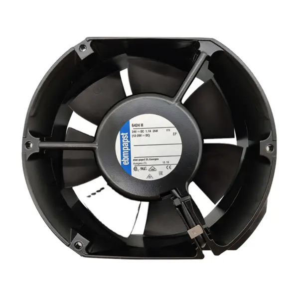 dimensioni 150 x 172 x 51 mm 24 V DC portata d'aria 480m3 / h 4000 giri/min 6424H ebmpapst ventola di raffreddamento