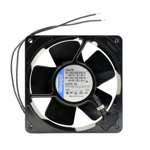 dimensioni 119 x 119 x 38 mm 230 V AC portata d'aria 160m3 / h 2650 giri/min 4656ZW ebmpapst ventola di raffreddamento
