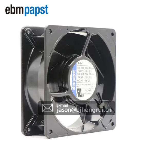 Dimensioni 120 x 120x 38mm 115 V AC Portata d'aria 180 m3 /h 3100 giri/min 4606Z ebmpapst ventola di raffreddamento