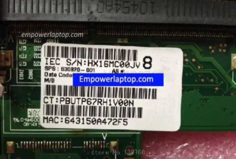 Scheda madre HP 630820-001 DV3 DV3-4000
