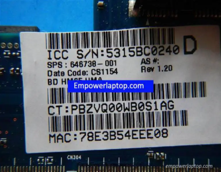 HP G6 G6-2000 646738-001 E-350 6050A2412701 Scheda madre
