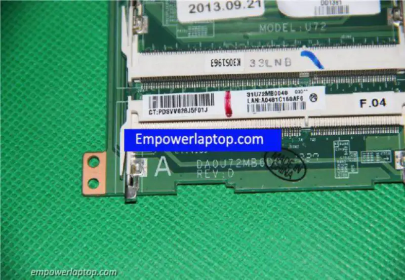 HP 727202-501 DA0U72MB6D0 Scheda madre A8-5545M