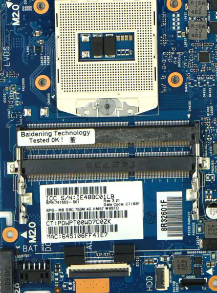 HP ENVY15-J 741653-001 741653-501 Scheda madre per computer portatile DDR3 HM86 GT750M 4GB