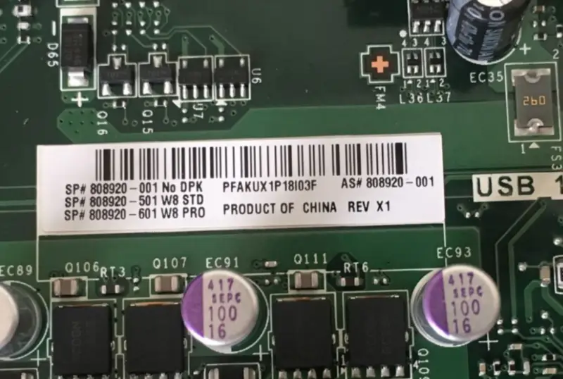 HP PAV 550 ENVY 750 808920-001 MS-7906 Scheda madre