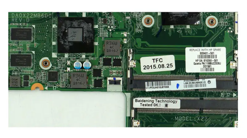 HP 17-G DA0X22MB6D0 809401-001 809401-501 809401-601 Scheda madre