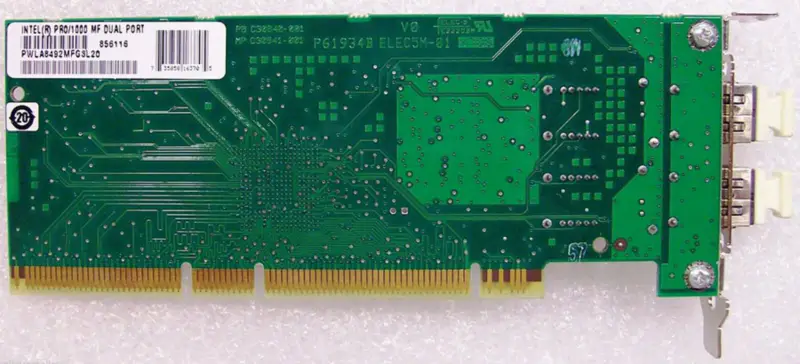 Scheda Intel PWLA8492MFG3L20 PRO/1000 MF PCI-X a doppia fibra