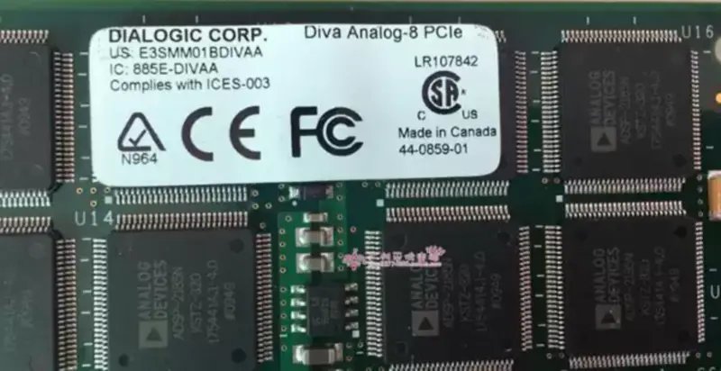 Scheda vocale Dialogic Corp 885E-DIVAA Diva Analog-8 PCIE scheda madre industriale