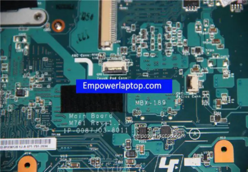 Sony VAIO VGN M761 A1568975A MBX-189 1P-0087J03-8011 Scheda madre
