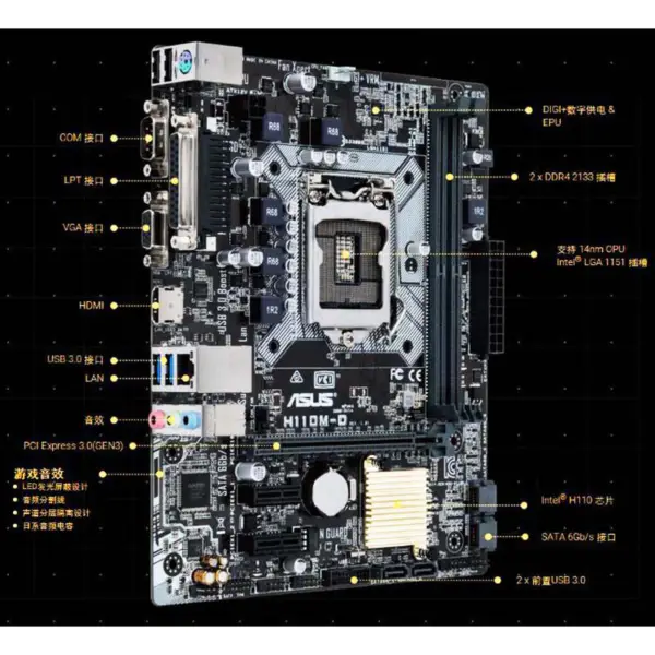 Scheda madre H110 per Asus H110m-d