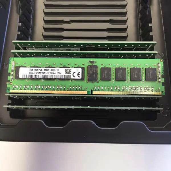 2pcs Hma41gr7mfr4n-tf Ram per Sk Hynix 8gb Ddr4 2133mhz Ecc Reg 1rx4 Pc4-2133p Server Memory