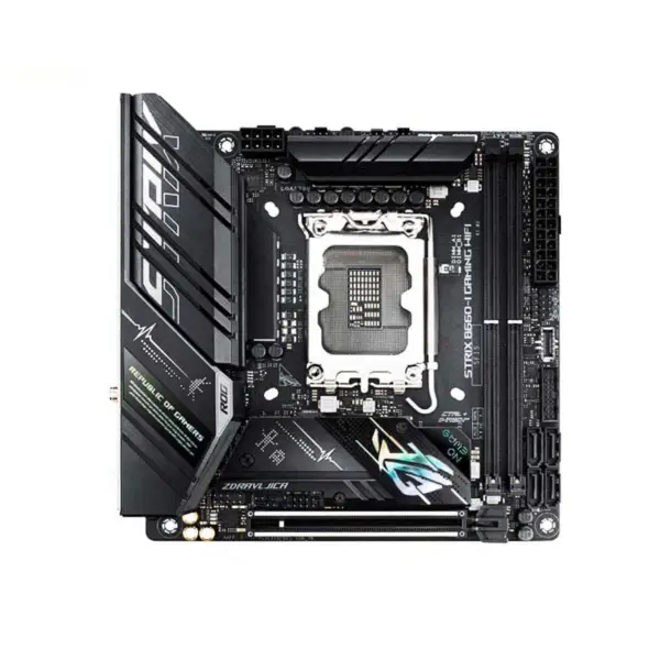 Rog Strix B660-i Gaming Wifi Per Asus Gaming Motherboard B660 Itx Lga 1700 Slot Supporta Pcie 5.0 8+1 Power Module Ddr5 Aemp