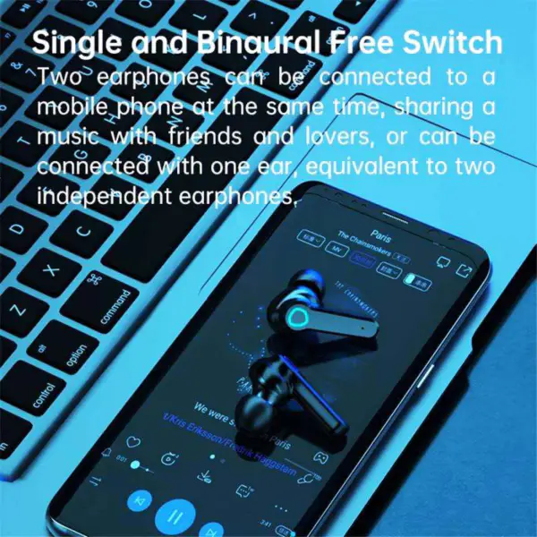 Amazzoni Vendita calda M19 Tws 5.0 Sport Earbuds Cancellazione del rumore Ear Buds Wireless Bt 5.1 Cuffie con microfono