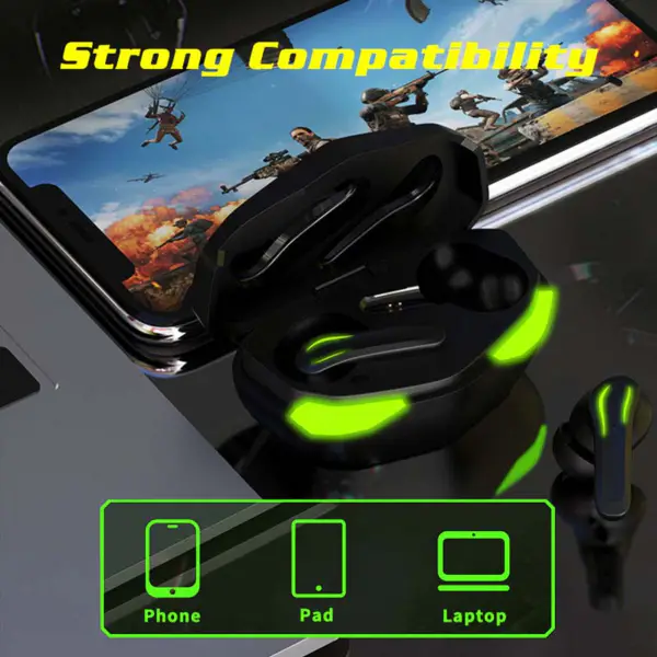 2023 Mobile Handsfree Wireless Earphone 65ms Low Latency Gaming Headset Cancellazione del rumore D17 Tws Earbuds