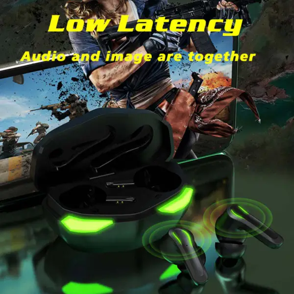 2023 Mobile Handsfree Wireless Earphone 65ms Low Latency Gaming Headset Cancellazione del rumore D17 Tws Earbuds