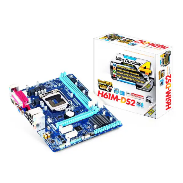 Scheda madre Gpu H61 Ddr3 Lga1155 I3 I5 I7 Sata2.0 1333 Dram H61m Ds2