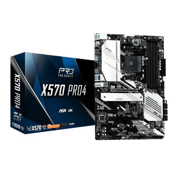 AsRock Scheda madre Am4 Socket 2000 3000 4000 G-series 5000 e 5000 G-series Cpu X570 Pro4