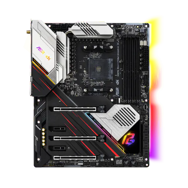 AsRock Scheda madre Am4 Socket 2000 3000 4000 G-series 5000 e 5000 G-series Cpu X570 Phantom Gaming X