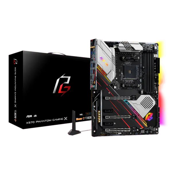 AsRock Scheda madre Am4 Socket 2000 3000 4000 G-series 5000 e 5000 G-series Cpu X570 Phantom Gaming X