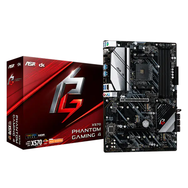 AsRock Scheda madre Am4 Socket 2000 3000 4000 G-series 5000 e 5000 G-series Cpu X570 Phantom Gaming 4