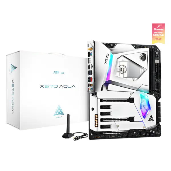 AsRock Pc Motherboard X570 Aqua supporta processori Am4 Socket R 2000 e 3000 Series