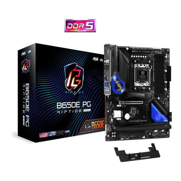 AsRock Atx Scheda Madre B650e Pg Riptide Wifi Ddr5 Am5 Supporto Cpu 7950x 7900x 7700x 7600x