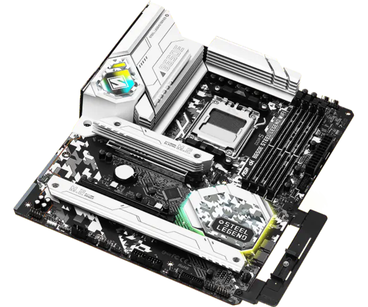 AsRock Atx Scheda Madre B650e Steel Legend Wifi Ddr5 Am5 Supporto Cpu 7950x 7900x 7700x 7600x