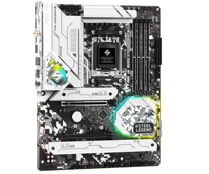 AsRock Atx Scheda Madre B650e Steel Legend Wifi Ddr5 Am5 Supporto Cpu 7950x 7900x 7700x 7600x