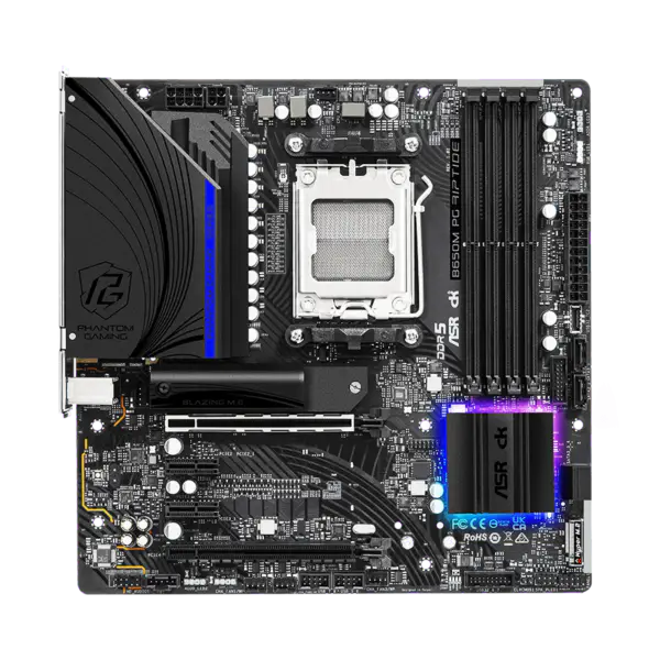 AsRock M-atx Scheda madre B650e Steel Legend Wifi Ddr5 Am5 Supporto Cpu 7950x 7900x 7700x 7600x