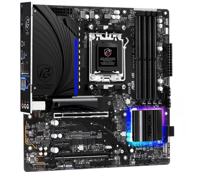 AsRock M-atx Scheda madre B650e Steel Legend Wifi Ddr5 Am5 Supporto Cpu 7950x 7900x 7700x 7600x