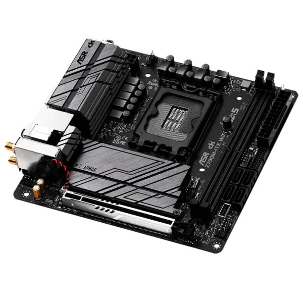 AsRock Scheda Madre Z790m-itx Wifi6 Ddr5 Mini-itx Lga 1700 13th Gen Z790 Z790m-itx Wifi6 13600k 13700k