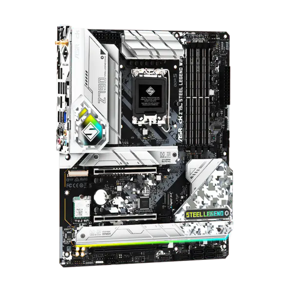 AsRock Scheda Madre Z790 Steel Legend Wifi6 Memoria Ddr5 Lga 1700 13th Gen Z790 Steel Legend Wifi6 13600k 13700k