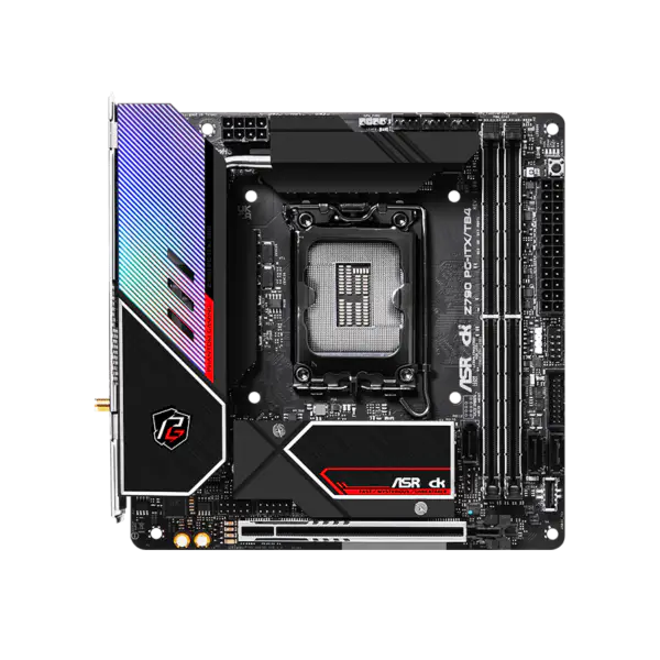 AsRock Scheda Madre Z790 Pg-itx Tb4 Wifi6 Ddr5 Memoria Lga 1700 Intl 13th Gen Z790 Pg-itx/tb4 Wifi6 13600k 13700k