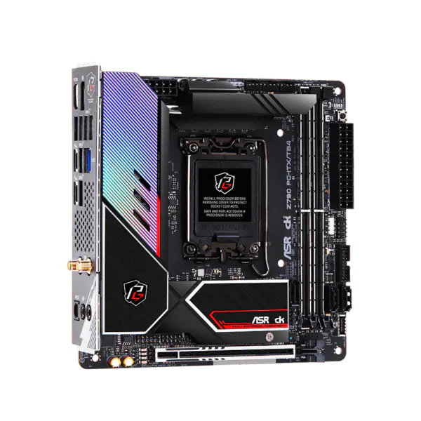 AsRock Scheda Madre Z790 Pg-itx Tb4 Wifi6 Ddr5 Memoria Lga 1700 Intl 13th Gen Z790 Pg-itx/tb4 Wifi6 13600k 13700k