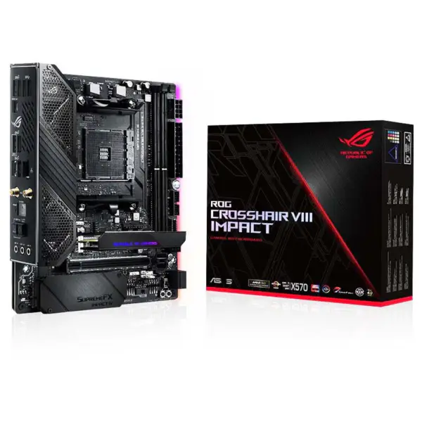 Asus Rog Crosshair Viii Impact X570 Argb Scheda Madre Processore di gioco Supporto 5800x 5900x 5950x