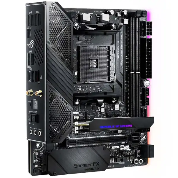 Asus Rog Crosshair Viii Impact X570 Argb Scheda Madre Processore di gioco Supporto 5800x 5900x 5950x