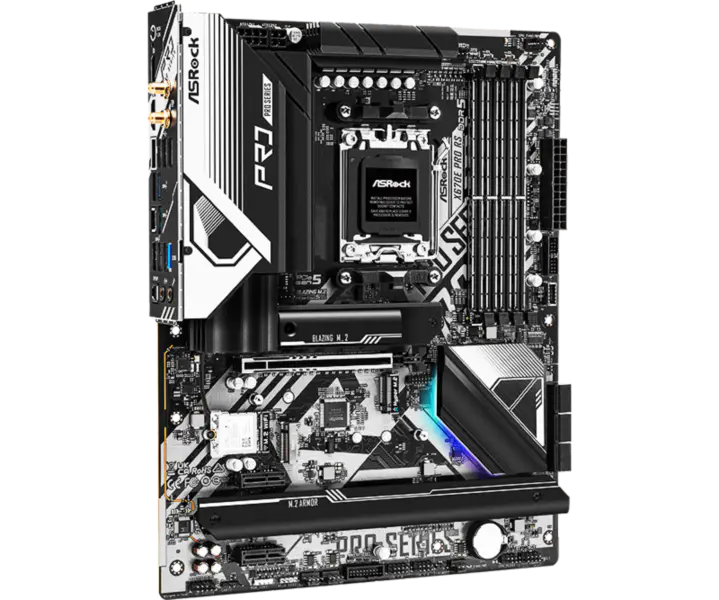 Asrock X670 X670e Schede madri Am5^5 Supporto processore serie 7000 Socket Am5 Scheda madre X670e Pro Rs Ddr5