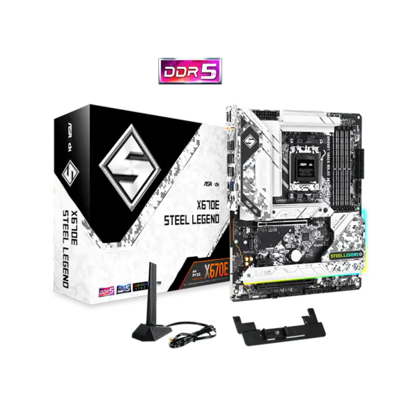 Rock X670 X670e Schede madri Am5^5 Socket Am5 Scheda madre X670e Steel Legend Ddr5