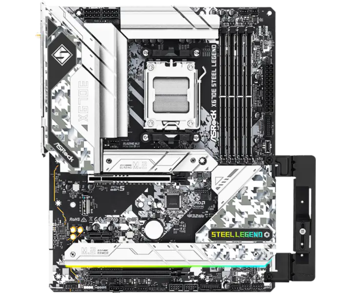 Rock X670 X670e Schede madri Am5^5 Socket Am5 Scheda madre X670e Steel Legend Ddr5