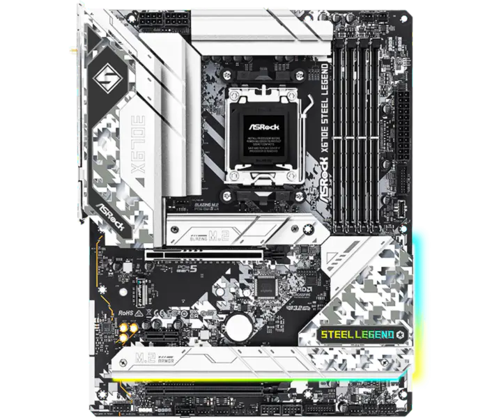 Rock X670 X670e Schede madri Am5^5 Socket Am5 Scheda madre X670e Steel Legend Ddr5