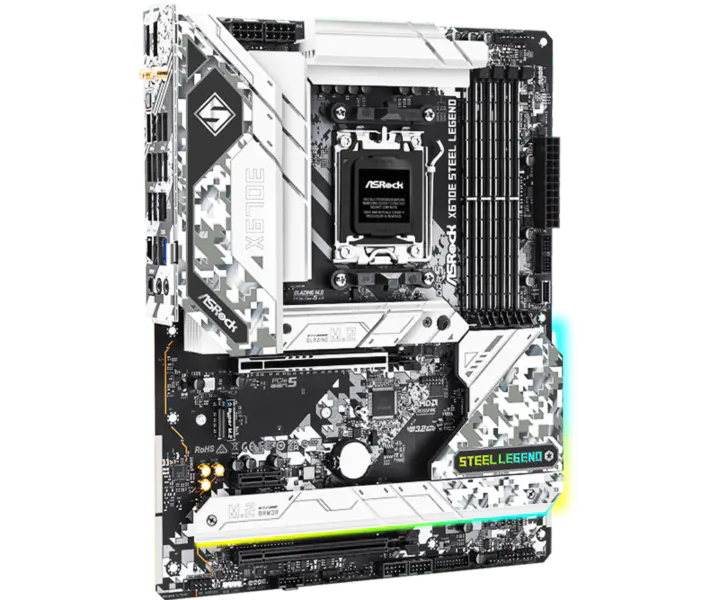 Rock X670 X670e Schede madri Am5^5 Socket Am5 Scheda madre X670e Steel Legend Ddr5
