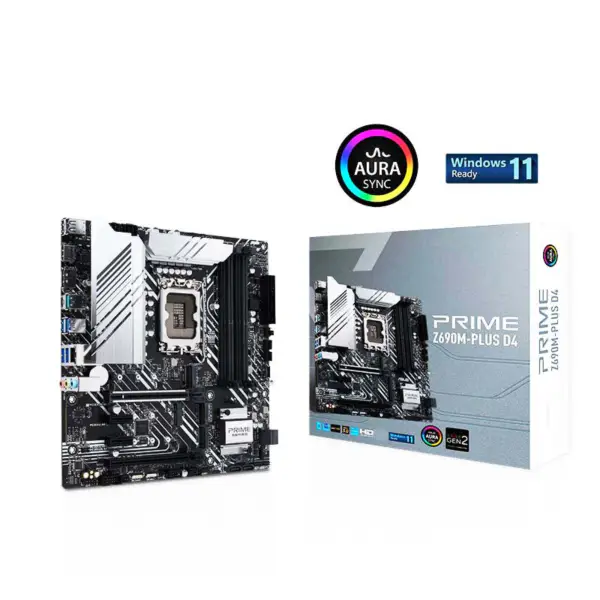 Asus Prime Z690m-plus D4 Scheda Madre Supporta Cpu 12700/12700kf Intl Z690 Lga 1700 10+1 Drmos Asus Scheda Madre Z690