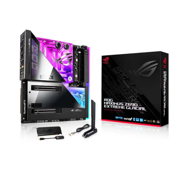 Asus Rog Maximus Z690 Extreme Glacial Scheda Madre Supporta Memoria D5 Cpu 12900k Intl Z690 Lga1700 Asus Scheda Madre